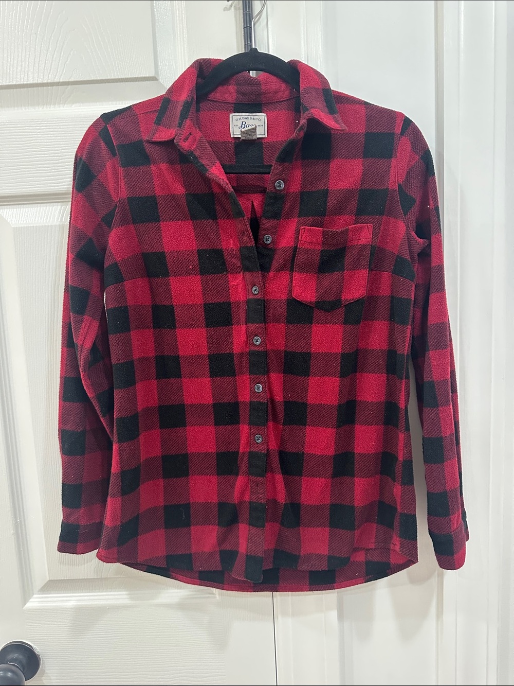 G.H. Bass & Co. Red and Black Buffalo Plaid Button-Down Shirt